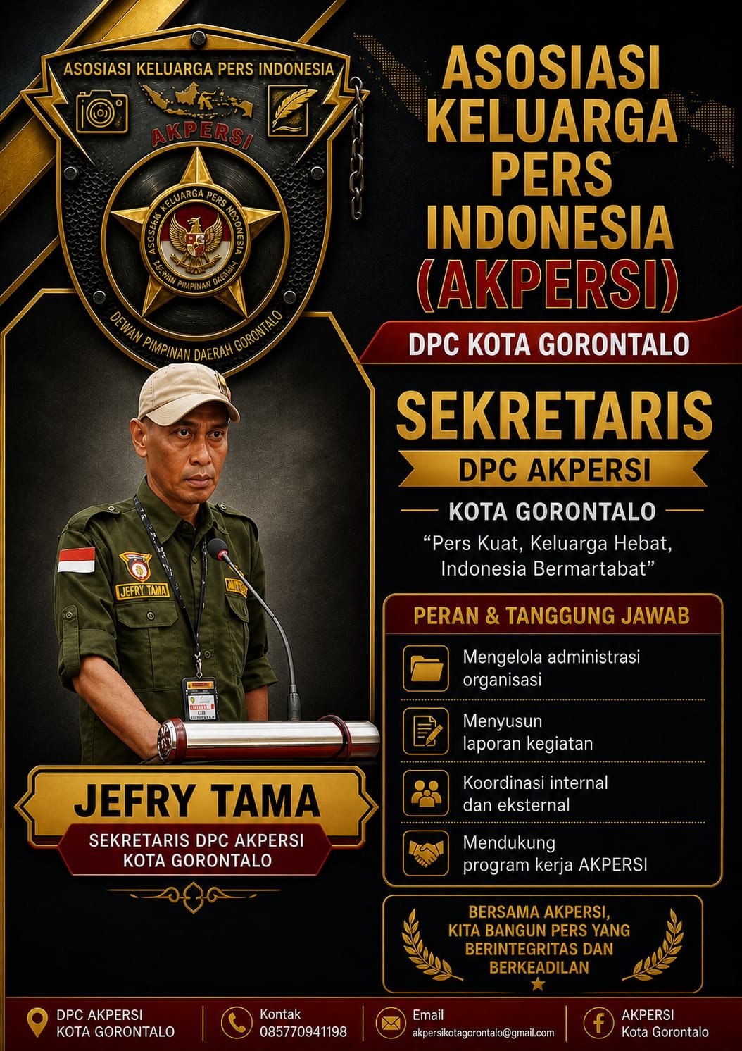 Hari Pers Sedunia, Jefry Taha ((Yoker) Ajak Jurnalis Jaga Integritas dan Profesionalisme